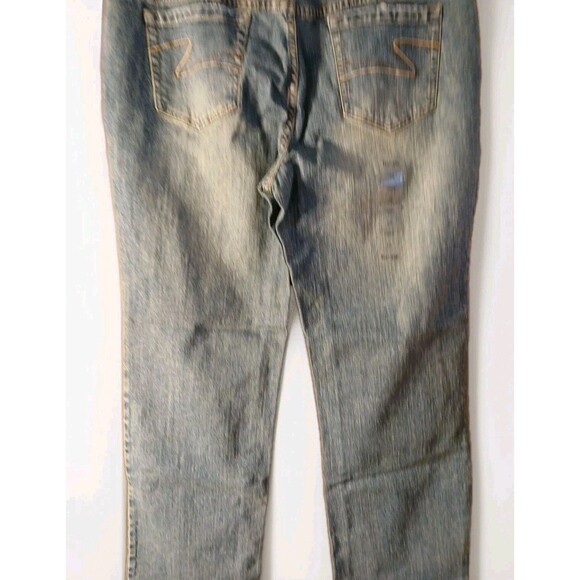 Liz & Co "Chelsea" Stretch Jeans Antique Wash BLUE JEANS Womens 16Reg Mid-Rise - Picture 8 of 16